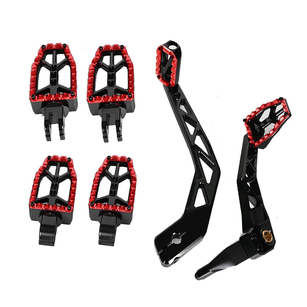 

MX Style Red Front Driver&Rear Passenger Footpegs&Brake Shift Lever Arm&Shift Brake Peg Anti-Skid Pedal for M8 Softail 2018 up