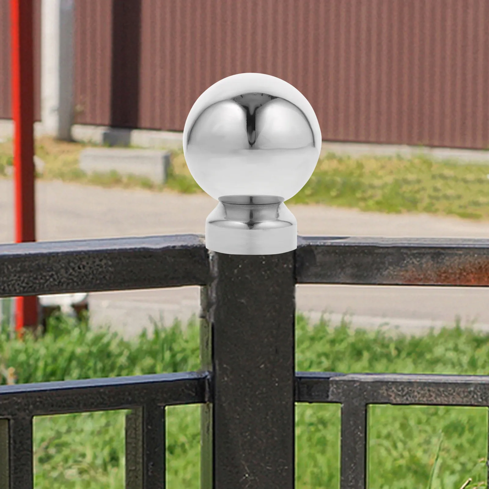 

Декоративная накладка на столб из нержавеющей стали в форме полого шара, для уличных ограждений, лестничных перил, садовых заборов, металлическая шарообразная заглушка для столба