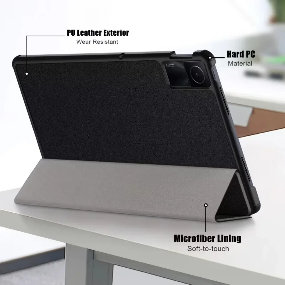 Case for Xiaomi Redmi Pad 2022 10.61 Inch Magnetic Smart Tablet Stand Cover For Redmi Pad SE 2023 Case 11 Inch PU Leather Cover