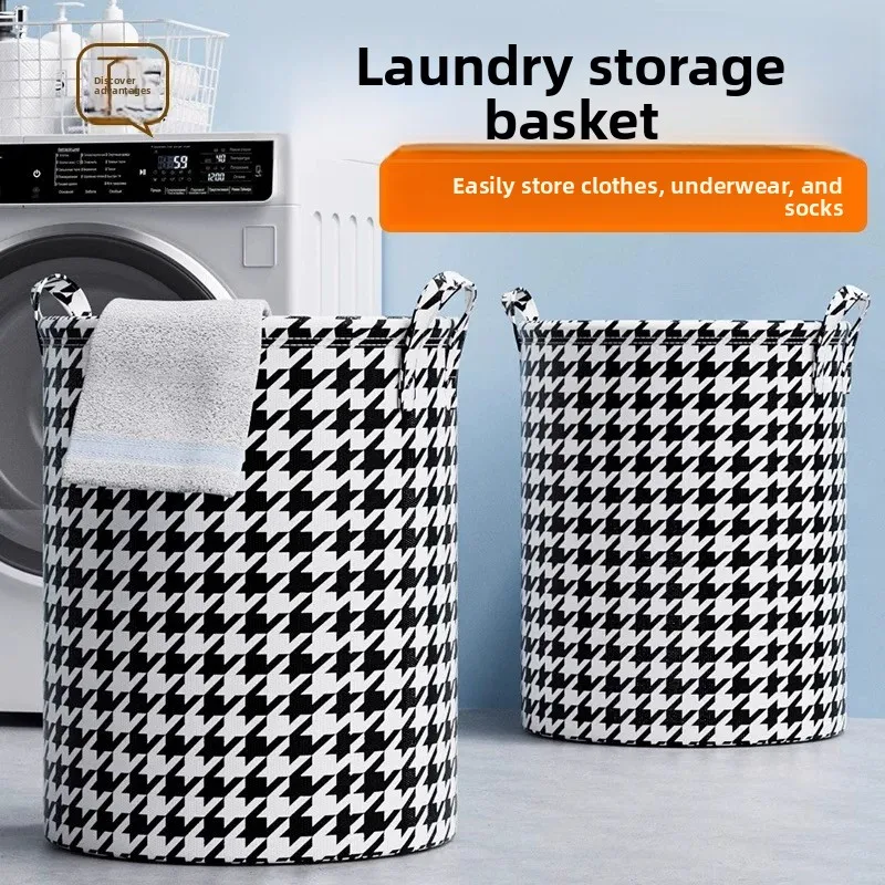 Modern Minimalist Foldable Fabric Laundry Basket Bathroom Dirty Clothes Hamper Toy And Clothing Storage Basket Washing Bucket