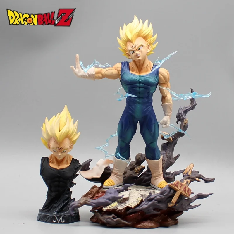 20cm Dragon Ball Gk Model Figurine Hero Belief Hb Demonized Majin Vegeta Handheld Bust Cartoon Anime Figure Ornament Kids Gift