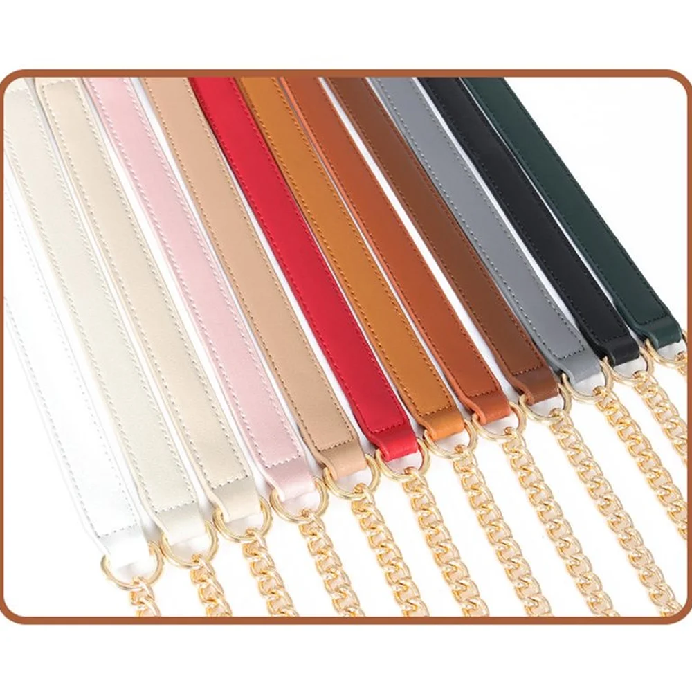 Multicolor Bag Chain Accessories Gold Silver Women Shoulder Bag Chain Metal Bag Chain Strap Crossbody Bag Belt Chain for Handbag