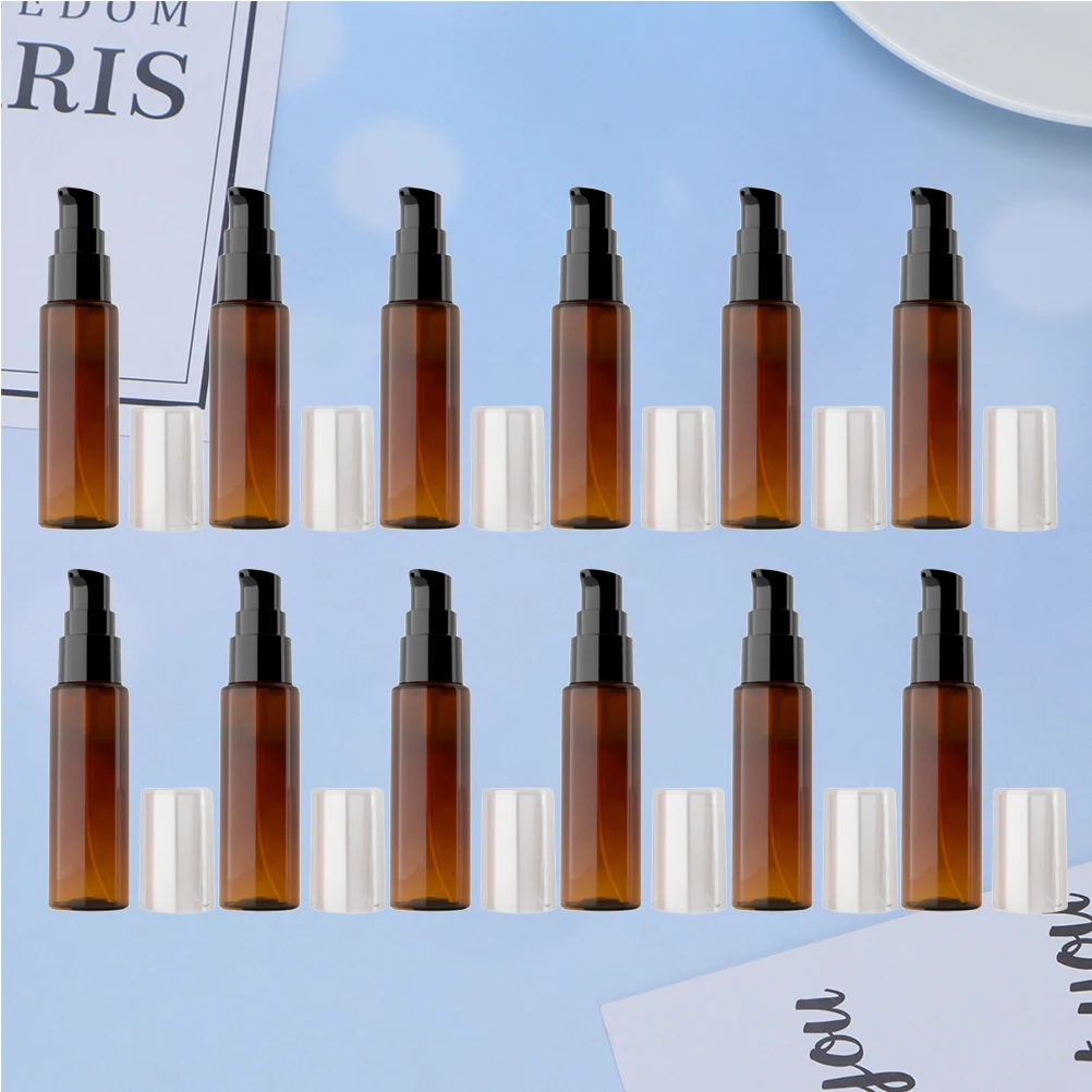 

12pcs 30Ml Empty Lotion Bottles Refillable Travel Containers Eco Friendly Portable Packaging For Cream Soap Outdoor Use Press