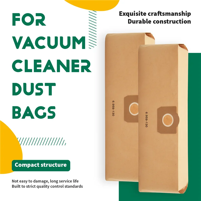 M04K 15 قطعة حقيبة مكنسة كهربائية ل Karcher 6.959-130.0 أكياس تصفية ل A2201 WD3 كيس ورقي أجزاء المكنسة الكهربائية الرطبة والجافة