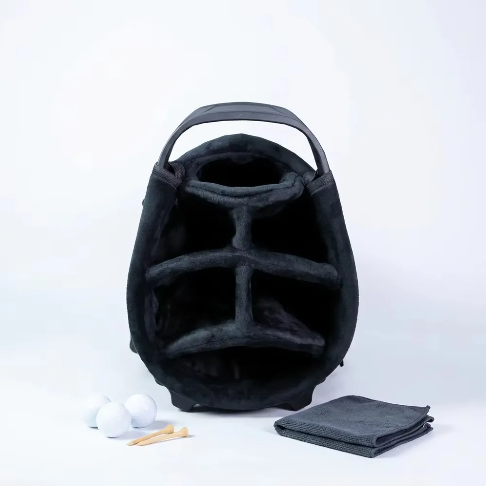 Waterproof PU Leather Golf Stand Bag Retro Lightweight Golf Club Bag Double Strap Professional Golf Travel Caddie Bag