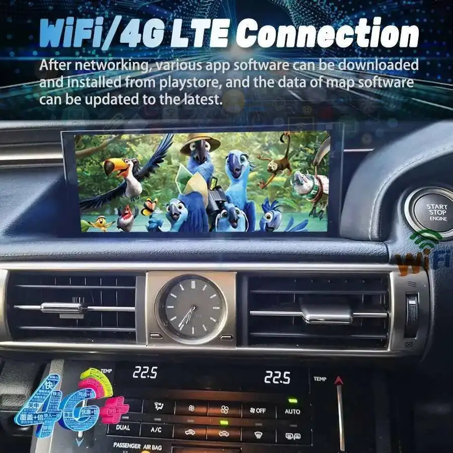 For Lexus IS RC 200 250 300 350 200t 300h 2013-2017 Android 15 Screen Car Radio Stereo Multimedia Video Player GPS Navigation