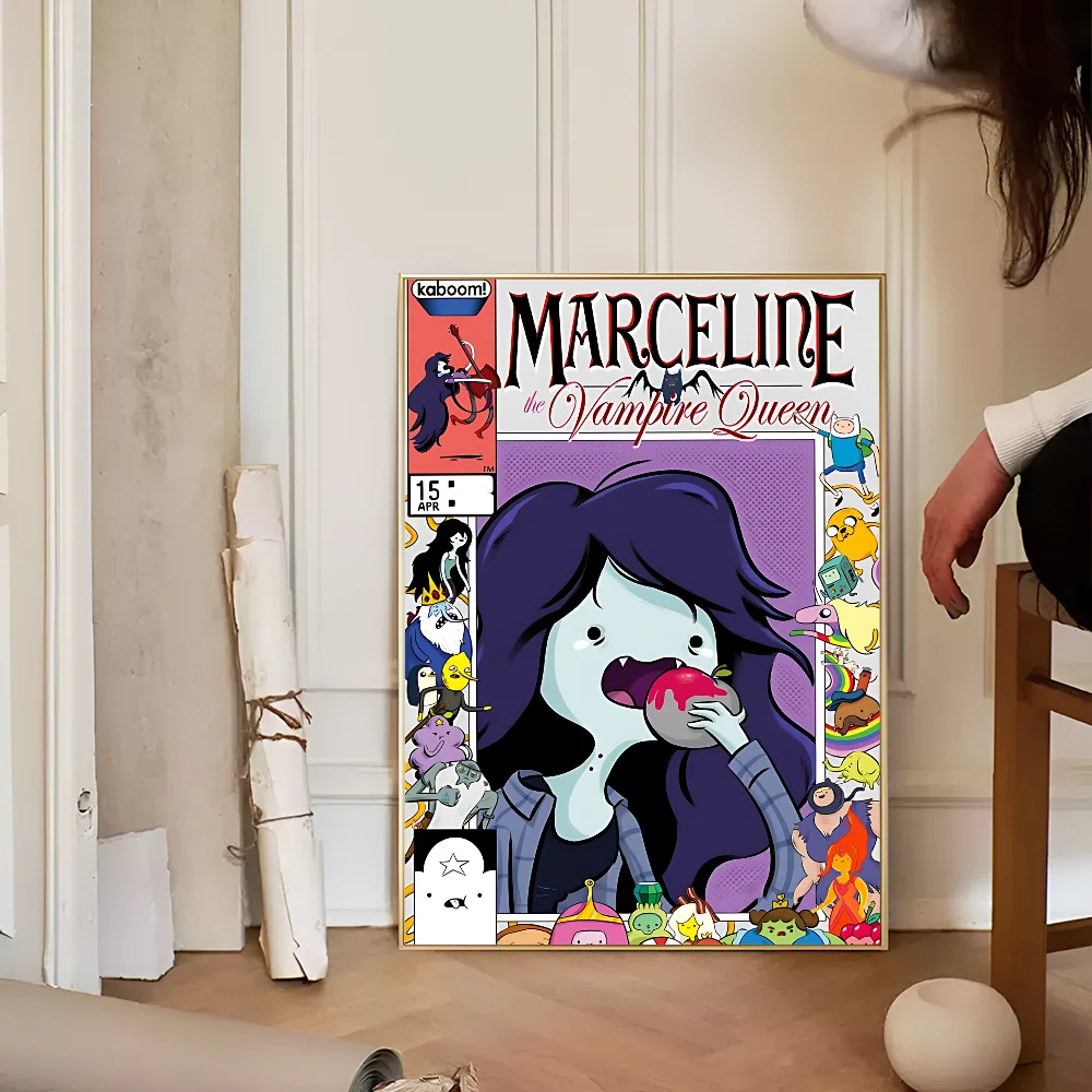 A-Adventure Time M-Marceline Pfp ذاتية اللصق ملصق فني يتوهم الجدار ملصق لغرفة المعيشة زخارف للحانات اللوحة خمر