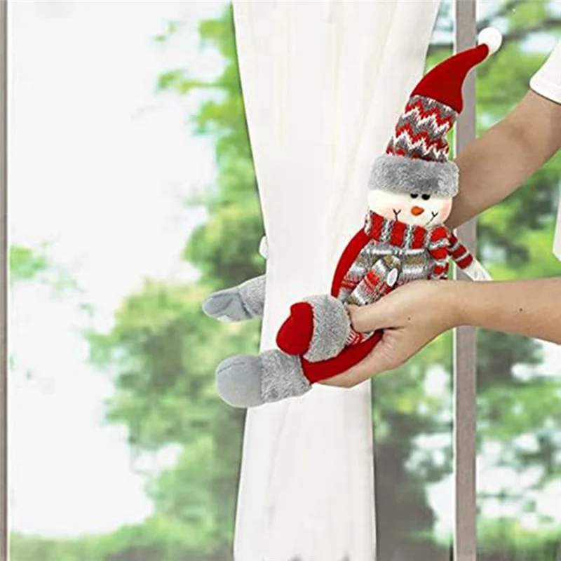 A59E-مجموعة من 2 رباط ربطة عنق بإبزيم ستارة عيد الميلاد، ربطة عنق لطيفة على شكل رجل ثلج سانتا، ديكور عطلة عيد الميلاد للمنزل Du