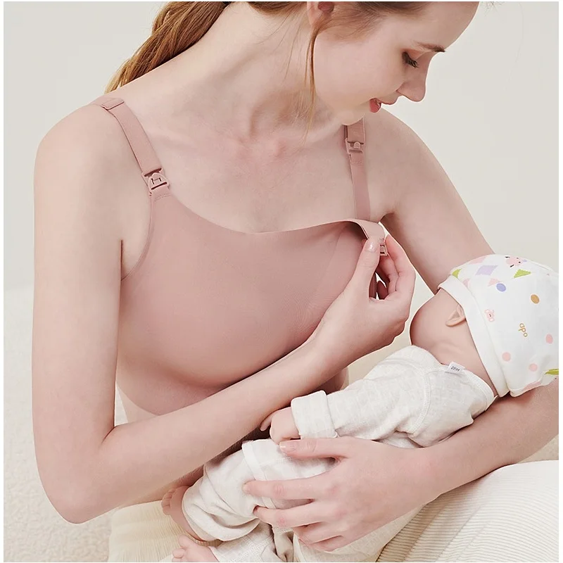 Ladies Mom Maternity Brassiere Women Mom Large Size Breastfeeding Underwear Thin Section Gathered Anti-sagging Ladies Women Bra