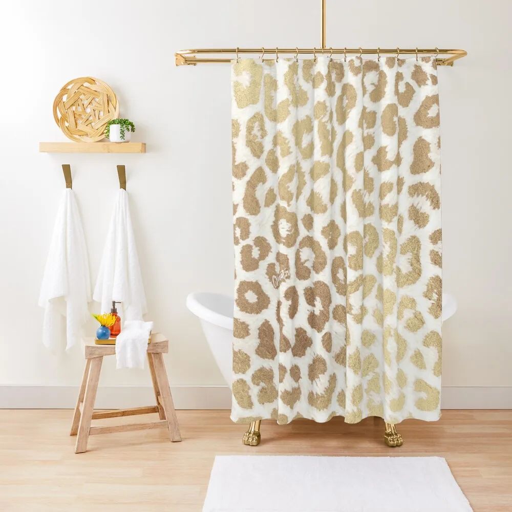 

ReaL LeOpard - Greek Ancient Gold Shower Curtain Bathroom Accessories Window Bathroom Shower Curtain