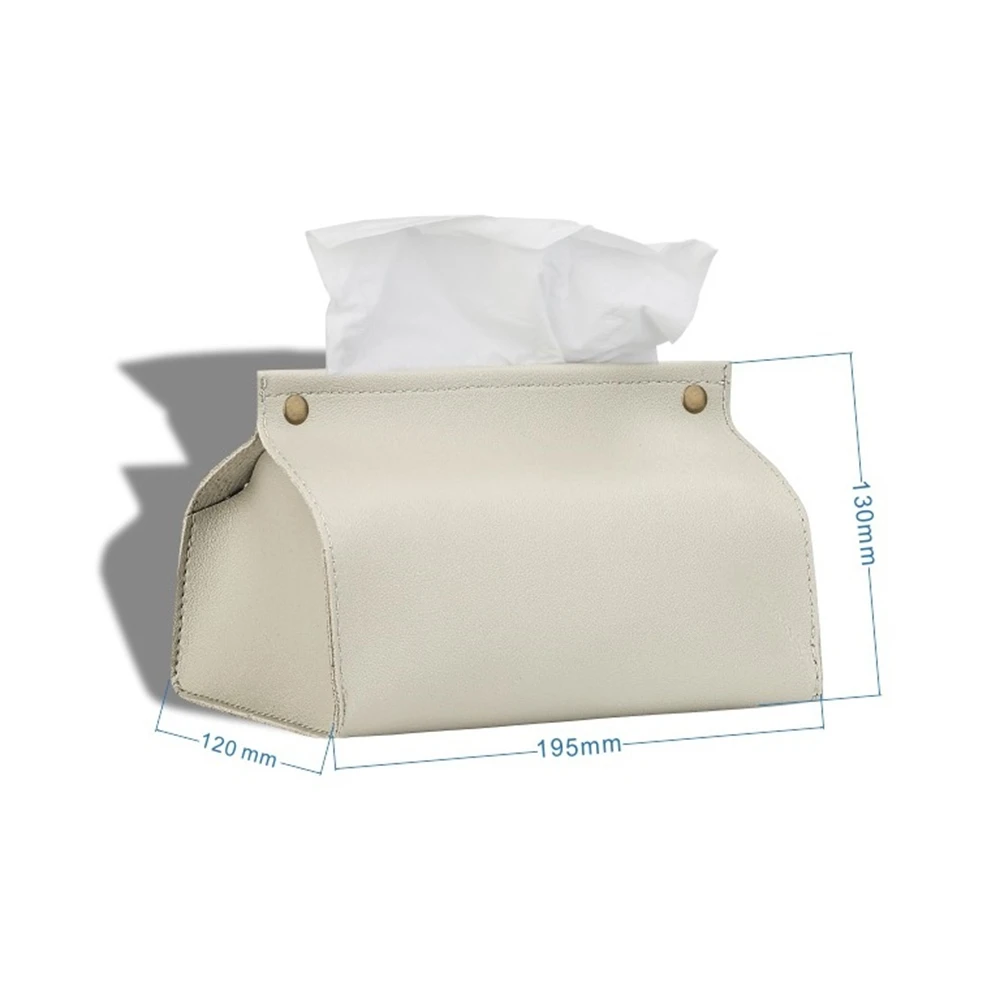 Leather Sun Visor Napkin Box Holder Hanging Car Holder Shading Tissue Case Organizer Auto Storage Decoration