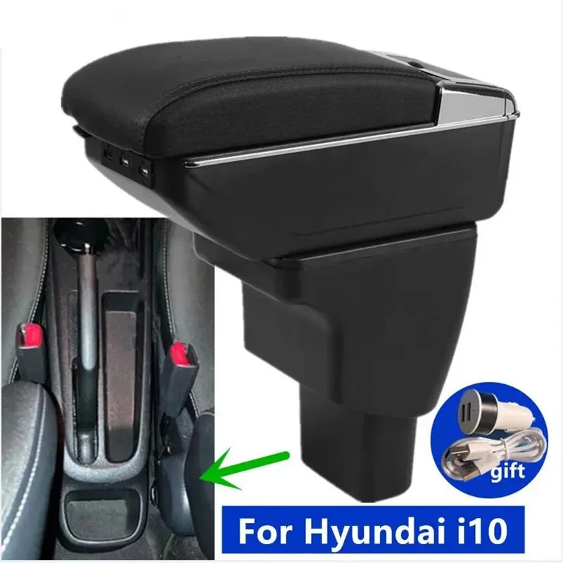 Für Hyundai I10 Armlehnenbox, für Hyundai I10 Auto-Armlehnenbox, Innendetails, Nachrüstteile, zentrale Aufbewahrungsbox, Autozubehör
