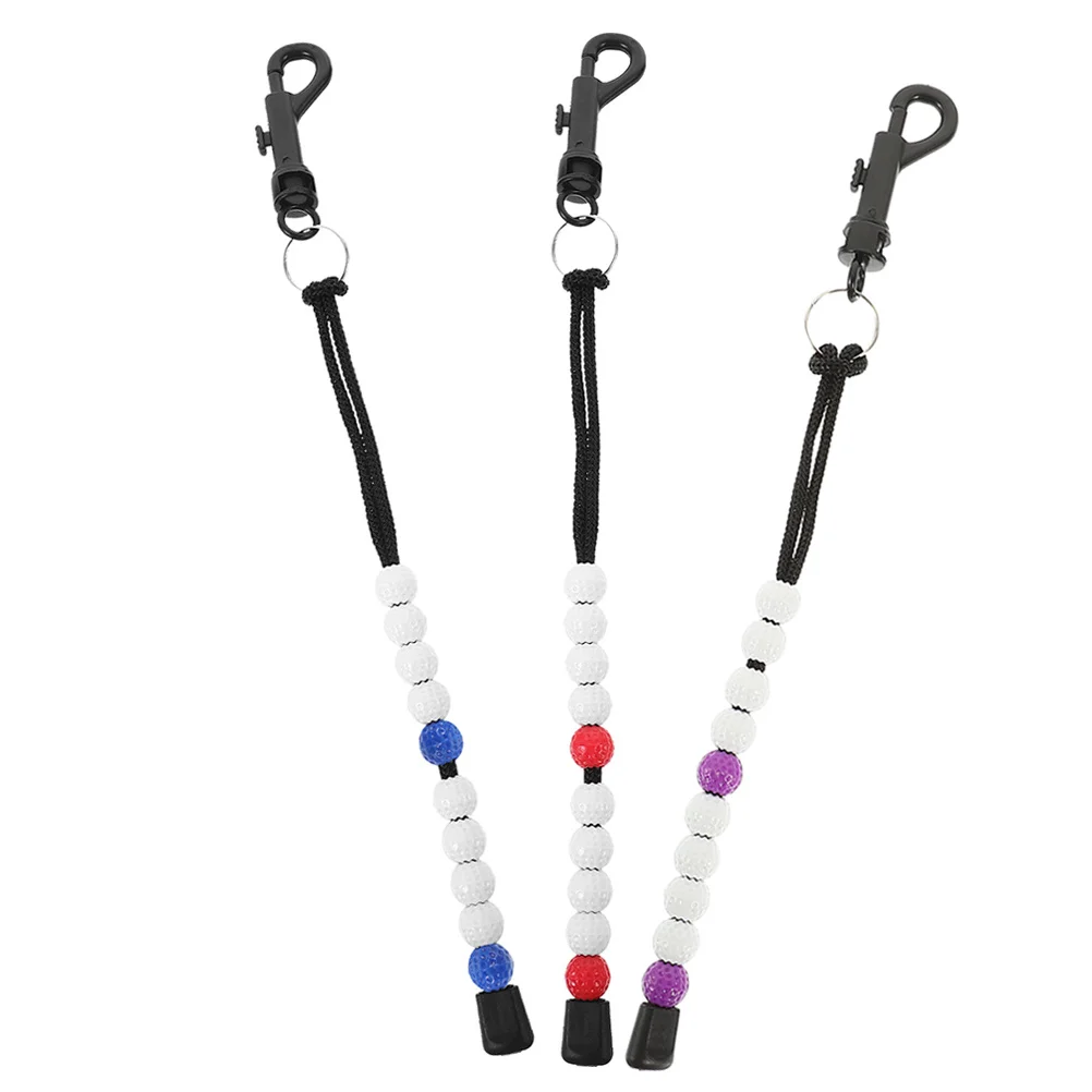 

3Pcs Beaded Golf Score Counter for Easy Scorekeeping Sturdy Golfing Scoring Chain Lightweight Golf Practice and Match Companion