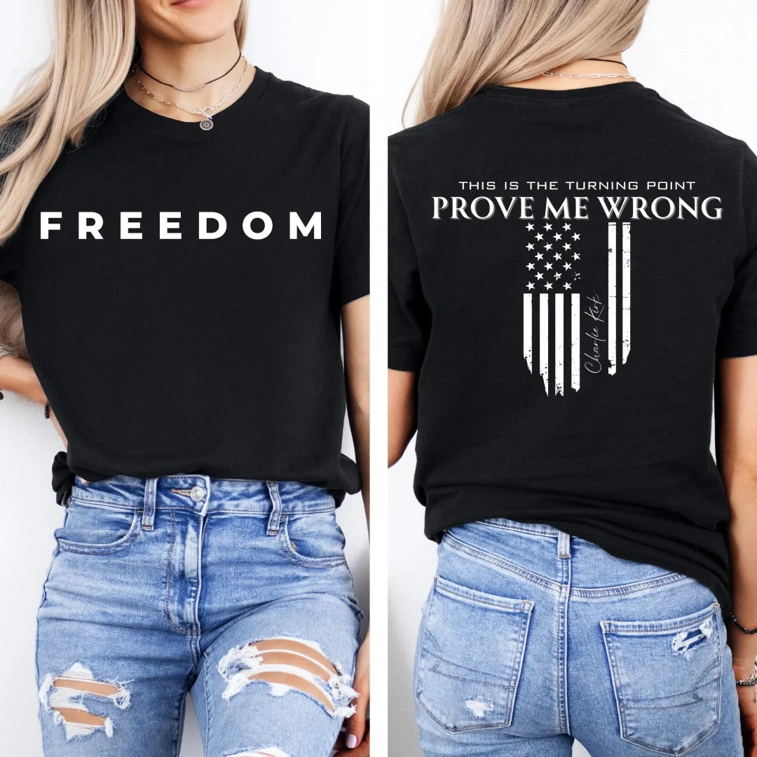 قميص تشارلي كيرك إثباتني قميص خاطئ الراحة الوطنية في السلام تحية قميص تشارلي كيرك العدالة لتشارلي كيرك #2