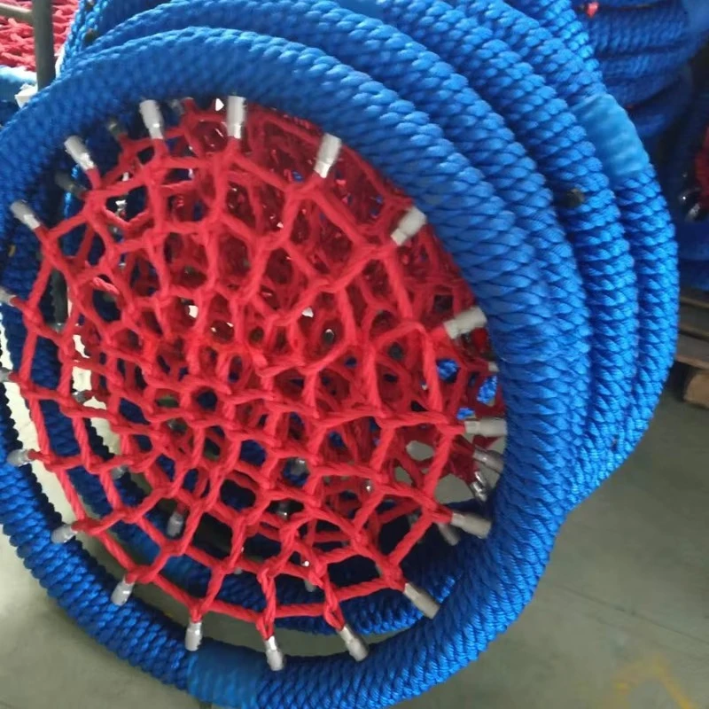 مقعد أرجوحة شبكي للأطفال بشبكة حبل مستديرة 100 سم مع شهادة TUV للملعب العام