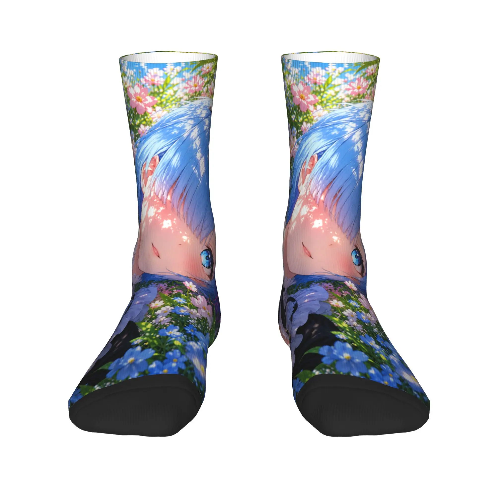 Rem Re zero Socks Autumn  Stockings Funny Men's Medium Soft Socks Custom Skateboard Anti Sweat Socks