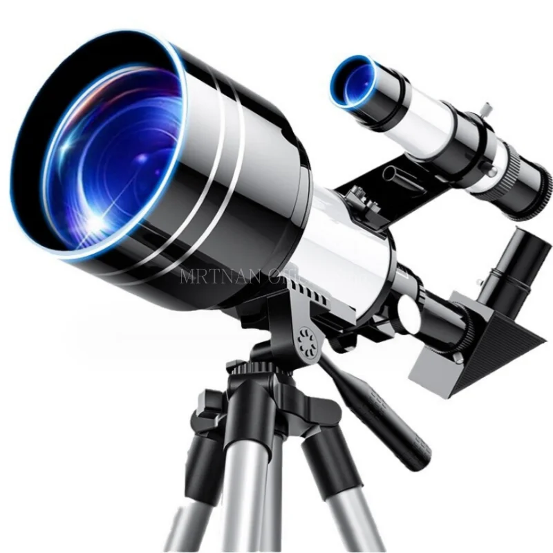 150X Astronomical Telescope , 70mm Aperture Refractor Portable Travel Telescope with Phone Adapter &Wireless Remote