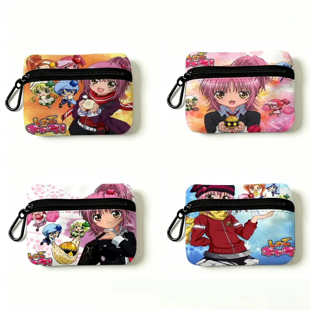 S-Shugo-Chara-Magical Oxford Cloth Zipper Coin Purse Portable Hanging Key Pouch Organizer For Travel Cosmetic Bag