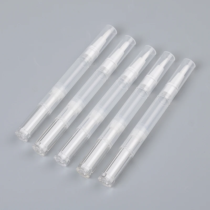 5 szt. 3ml Puste Pojemniki Kosmetyczne z Pędzelkiem, Długopis Twist, na Olejek do Paznokci, Balsam do Ust