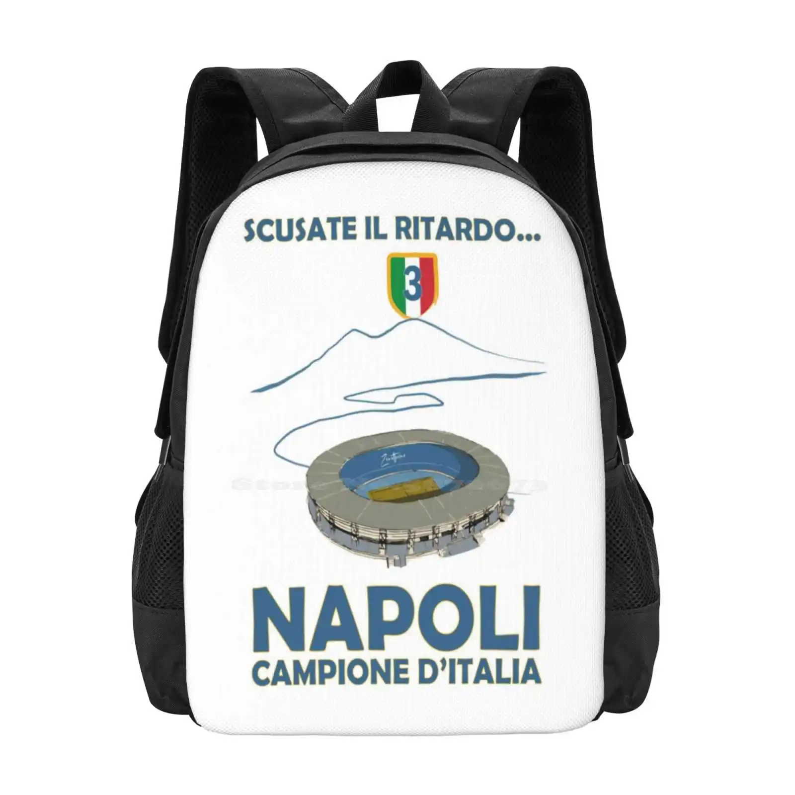 

Napoli Campione 2023 - White Version Hot Sale Schoolbag Backpack Fashion Bags Naples Maradona Troisi Argentina Scudetto Italy