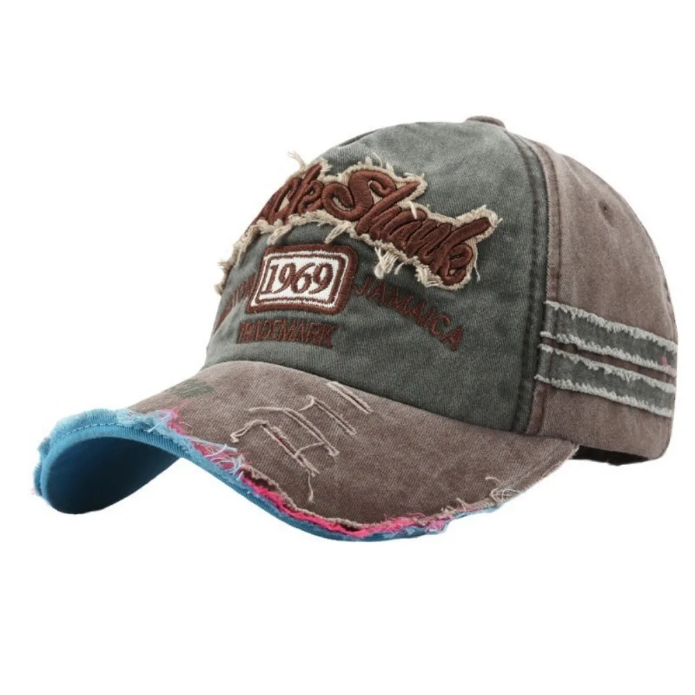 

Washed Cotton Embroidery Baseball Cap Vintage Snapback Sport Visor Unisex Teen Hip Hop Hiking Sports Caps Accessories