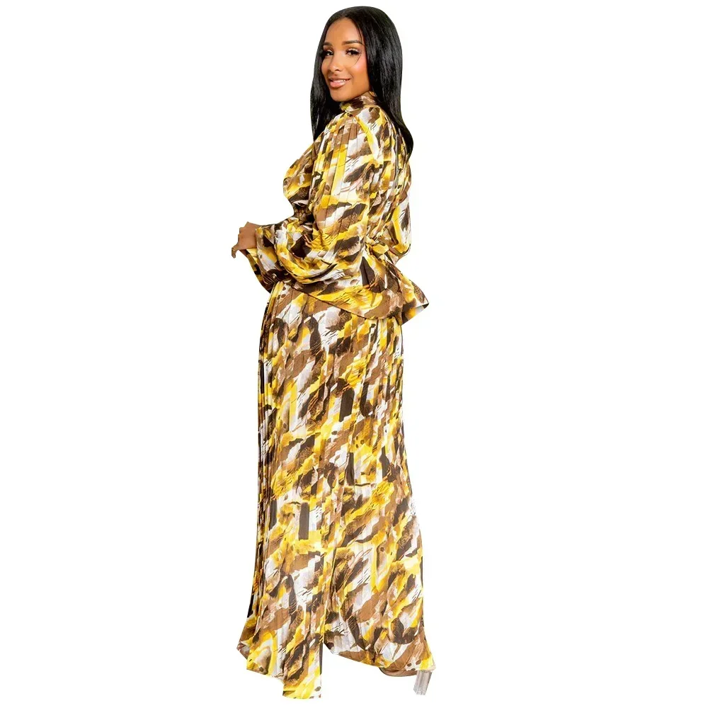 2023 африканская одежда для женщин, комплекты из 2 предметов, Дашики, осенний африканский топ с длинными рукавами, брюки, одинаковые комплекты, одежда в африканском стиле