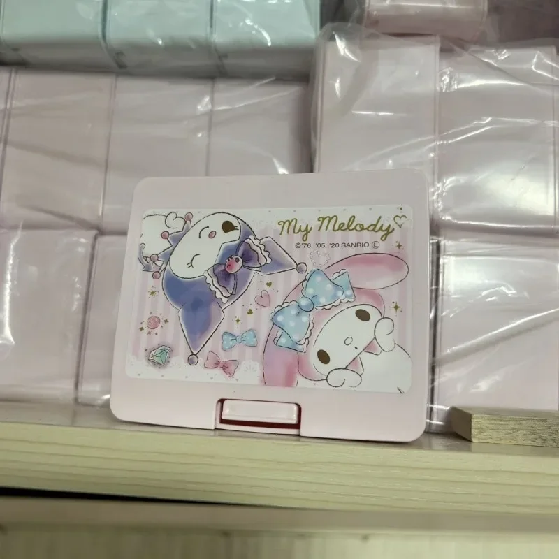 New Sanrio My melody little twin sta Cinnamoroll cute kawaii girl press badge card cosmetics rubber band tape sewing storage box