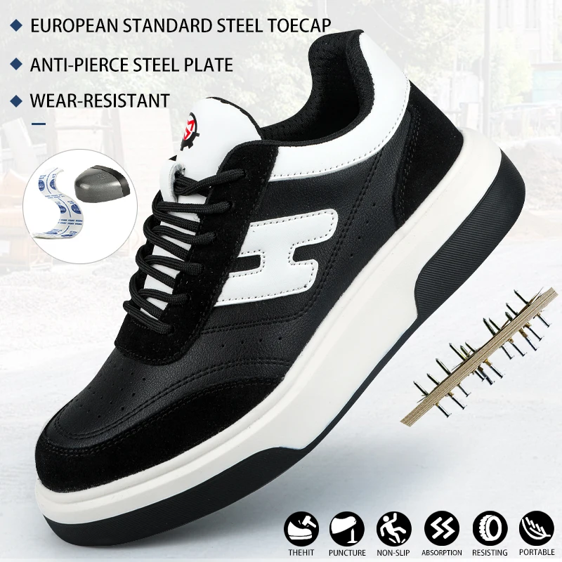 

Мужская и женская модная защитная обувь, обувь для защиты труда, защитные ботинки, обувь для горнодобывающей промышленности, ударопрочная и устойчивая к проколам.