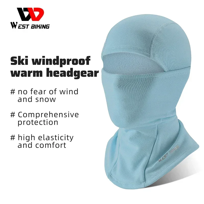 WEST BIKING Windproof SKI Mask Fleece Motorcycle Balaclava Winter Warm Cycling Mountaineering Hiking Scarf Thermal Sport Gear