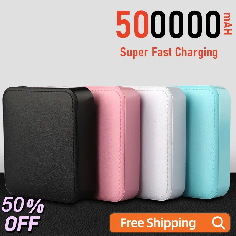 

50000 мАч Mini Power Bank Супер быстрая зарядка Компактное портативное зарядное устройство Карманный внешний аккумулятор для Iphone Samsung Huawei 2025 Новый