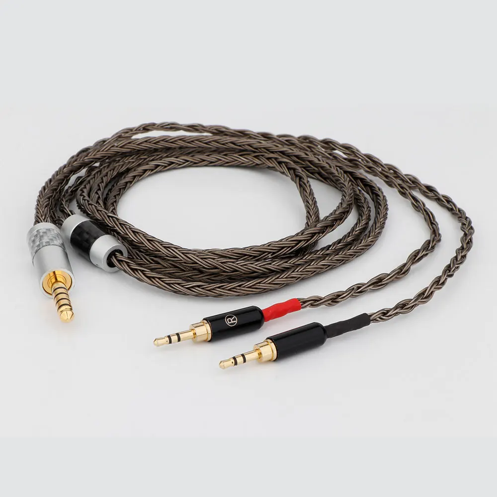 Hifiman Sundara he400i he400s he560 2x3.5mm用の16コア7noccハンドヘルドヘッドフォンアップグレードコードケーブル