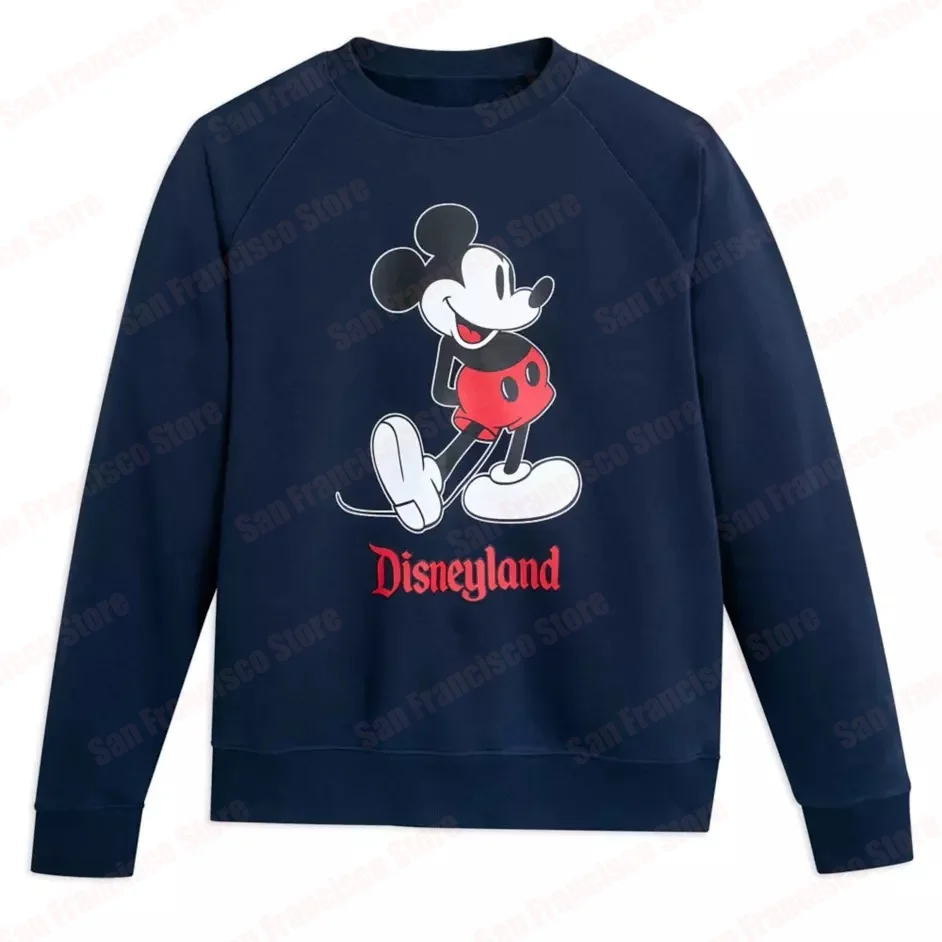 Miniso Classic Cartoon Standing Mickey Mouse Sweatshirt Vintage Disney Pullover Adult/KID Boy Girl KID Clothing Gift Souvenir