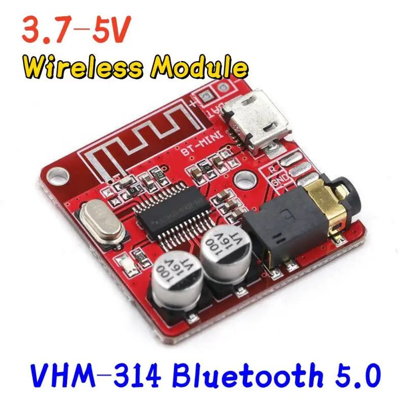 Kompatybilny z Bluetooth 5.0 bezprzewodowy moduł muzyczny stereo 3.7-5V moduł VHM-314 płyta odbiornika audio MP3 płyta dekodera bezstratnego