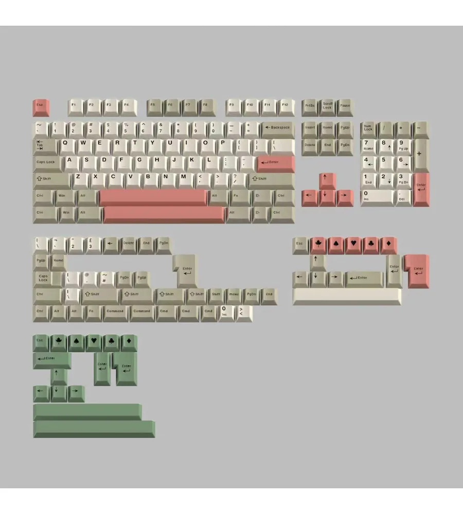 Keycap full set ABS two-color molding cherry original factory highly adapted 64 personality mechanical keyboard