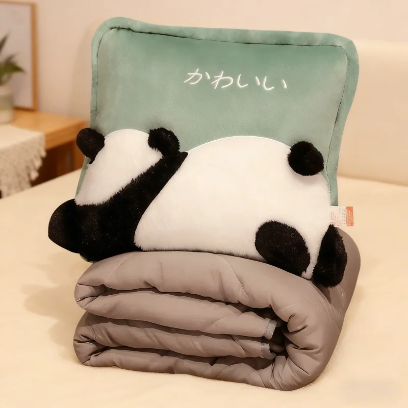 Luxury Dutch Velvet Panda Pillow 37x37cm Set of 2, Super Soft Plush Throw Cushion with Insert for Sofa Bed,Home Decor Gifts