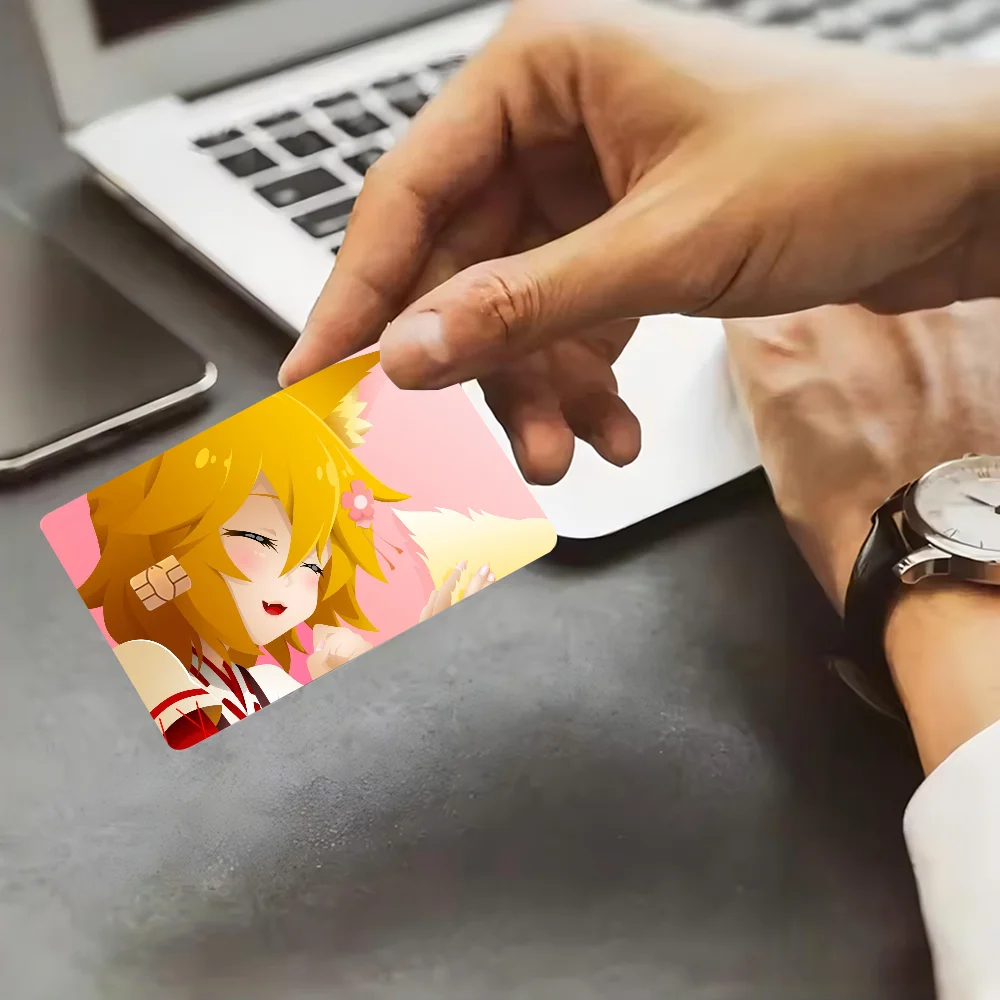 The Helpful Fox Senko San Cartoon Credit Card Skin Stickers For Bank Card Bus Metro Card Sticker Waterproof Women Gift
