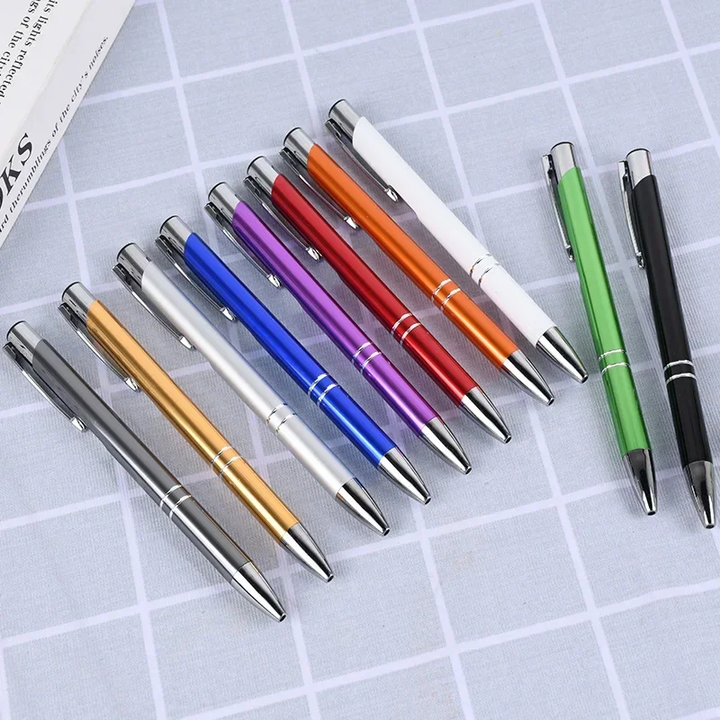 20-200 Pens Wholesale Hot Sell Custom Ballopint Pen Metal Ball Pen Support Print Logo Advertising Personalized Pen Advertising