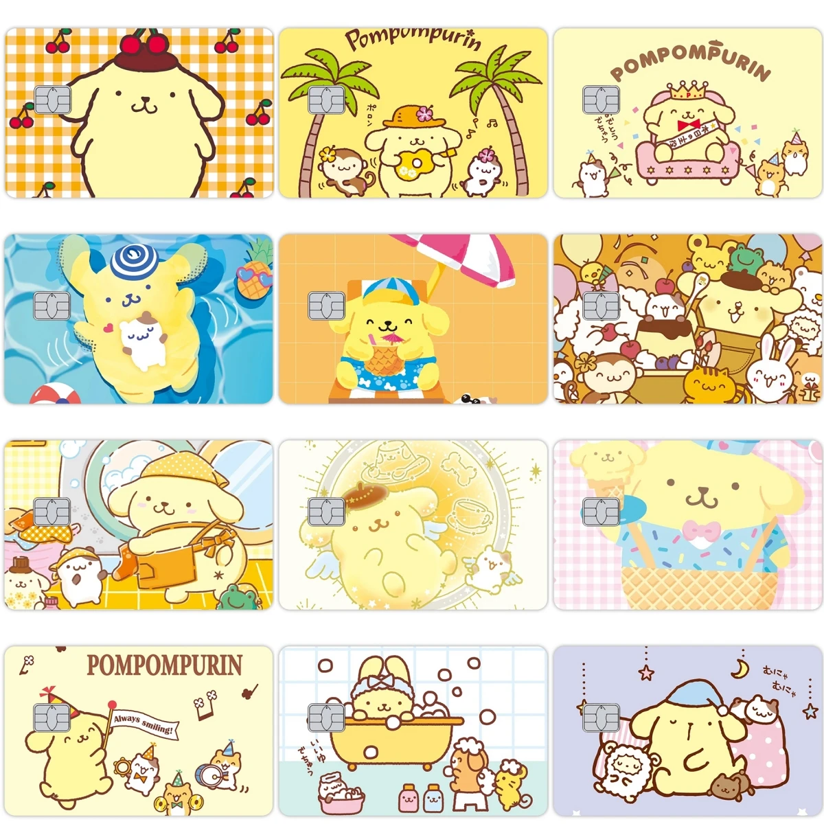 

Мультфильм Помпурин аниме матовая женская передняя кожа пленка наклейки крышка Kawaii студенты Diy наклейка для дебета кредитная Visa автобусная карта