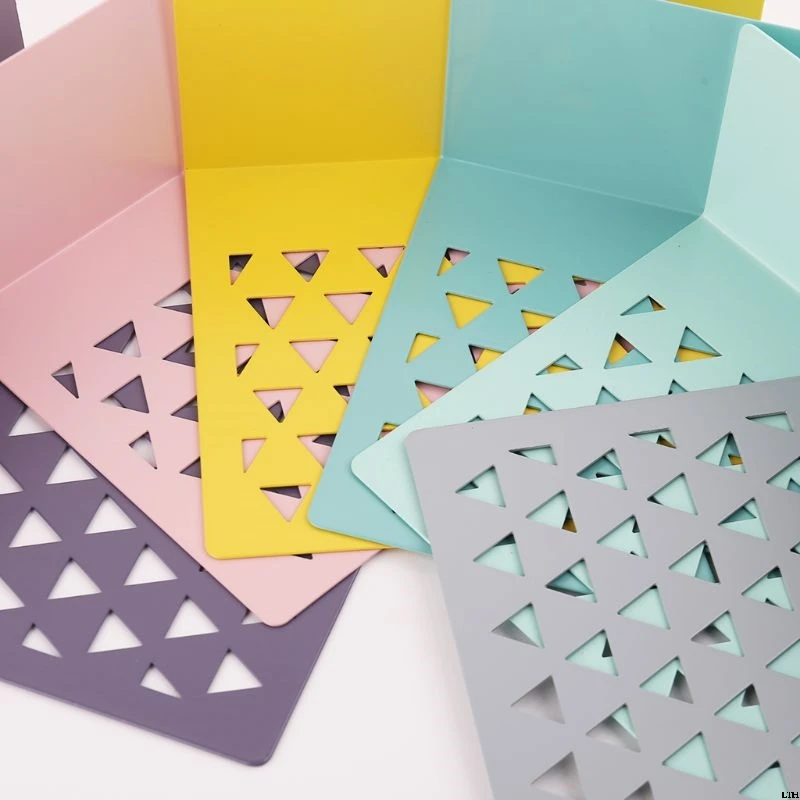 1 قطعة منظم سطح المكتب المجوف المعدني الدفتين نهايات الكتاب حامل داعم حامل الرف Bookrack اللوازم المكتبية المنزلية