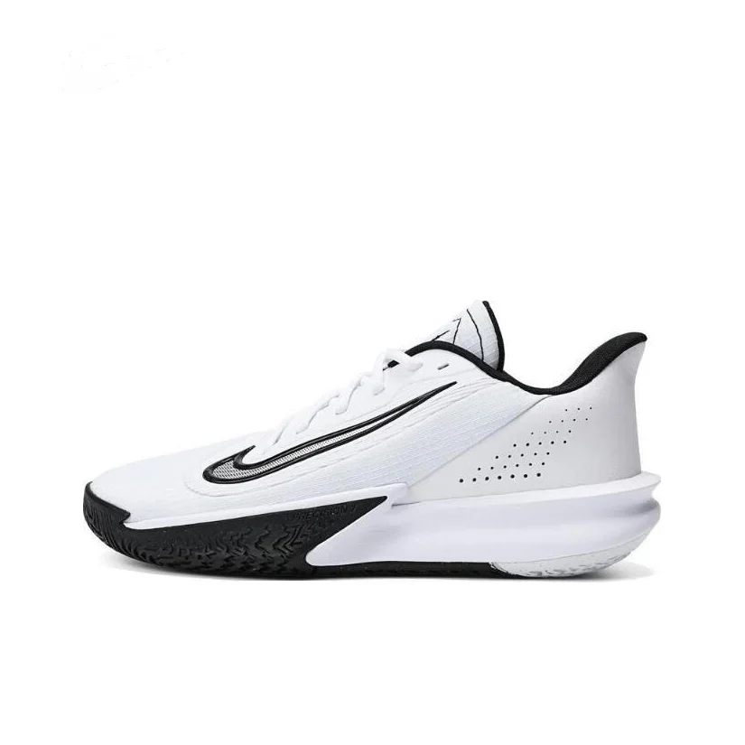 Nike Precision 7 Basketball Shoes Men's Low Top White/Black FN4322-101