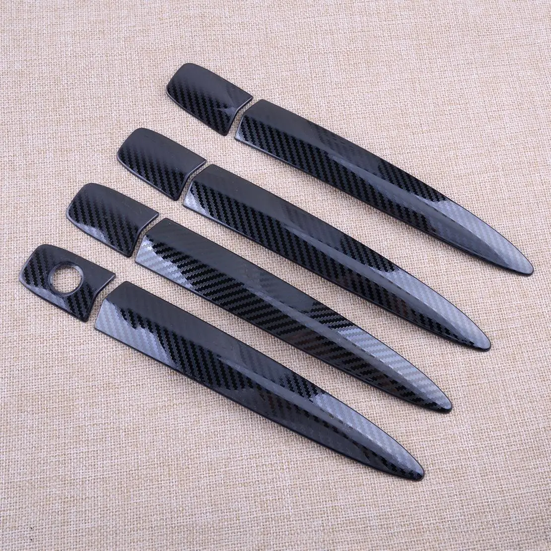 

Car Carbon Fiber Style Exterior Door Handle Cover Trim Set Without Smart Hole Fit for Nissan Sentra 2013-2019
