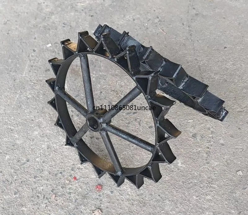 Iron Walking Wheel for Garden Machine, Rotary Tillage Weeding Narrow Ditching Hilling Accessory