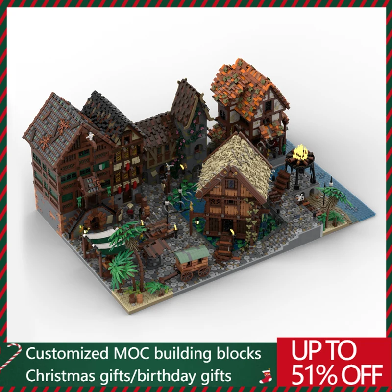 

New 15725 PCS Moc Customize Medieval Large Scale Brewery Building Block Customize Diy Education Assembly Kids Toys Surprise Gift