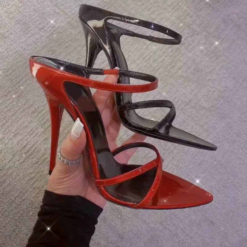 2026 New Summer Shoes Women High Heel Sandals Transparent Heels Luxury Rhinestone Strap Slingbacks Female Sexy Wedding Sandal view 6