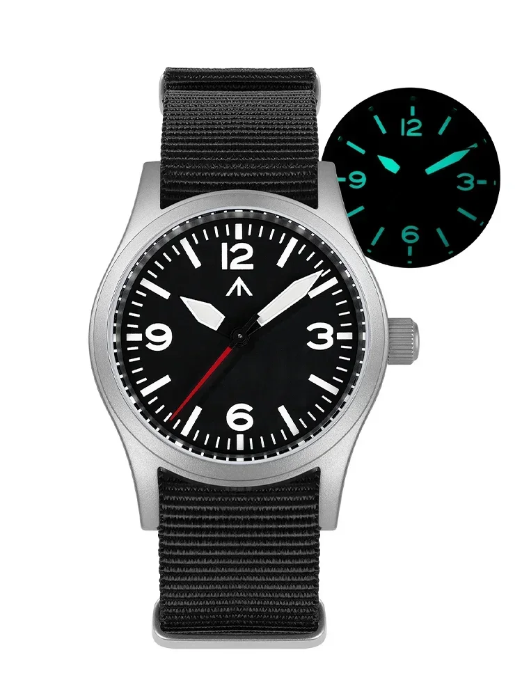 Militado Nieuw ML05 PVD Zwart Quartz Horloge VH31 Beweging Saffierspiegel BGW9 316L Kast Waterdicht 38Mm Vintage Horloge