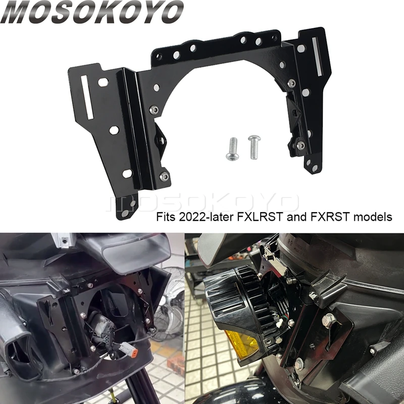 

For BAJA Headlamp Holder For Harley Low Rider ST FXLRST Softail EI Diablo FXRST Motorcycle Headlight Brackets Mount Kit 2022-25