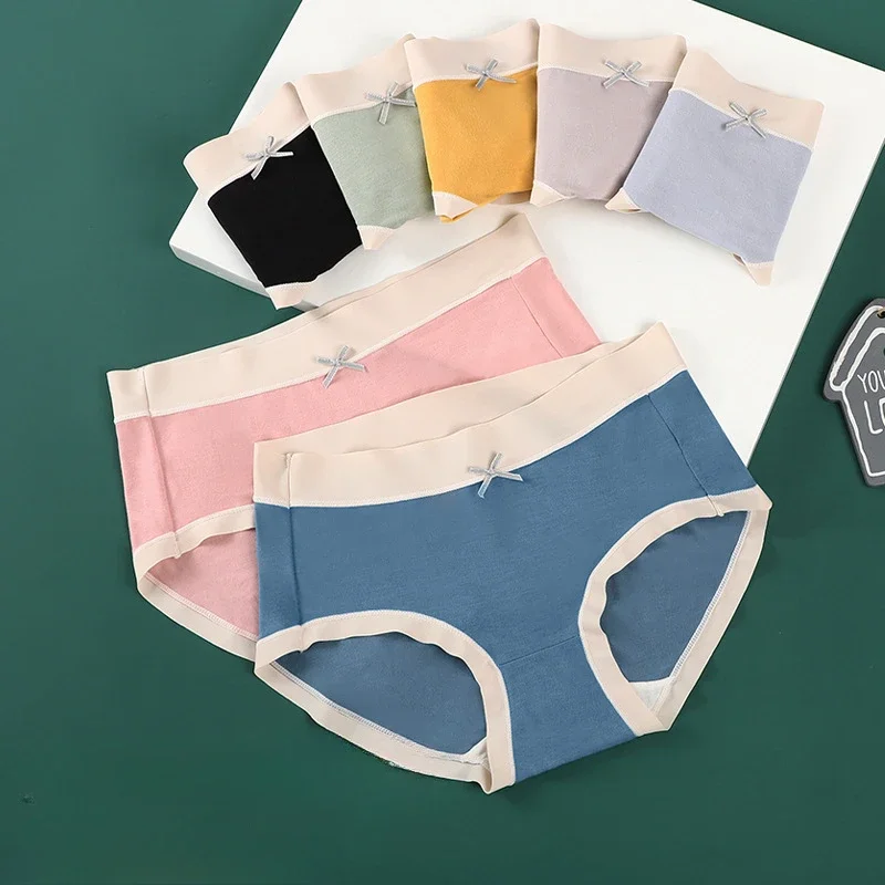 

Women's Underwear Modal Antibacterial Grade Soft Skin friendly Breathable Comfortable Mid Waist Briefs Girls Panties