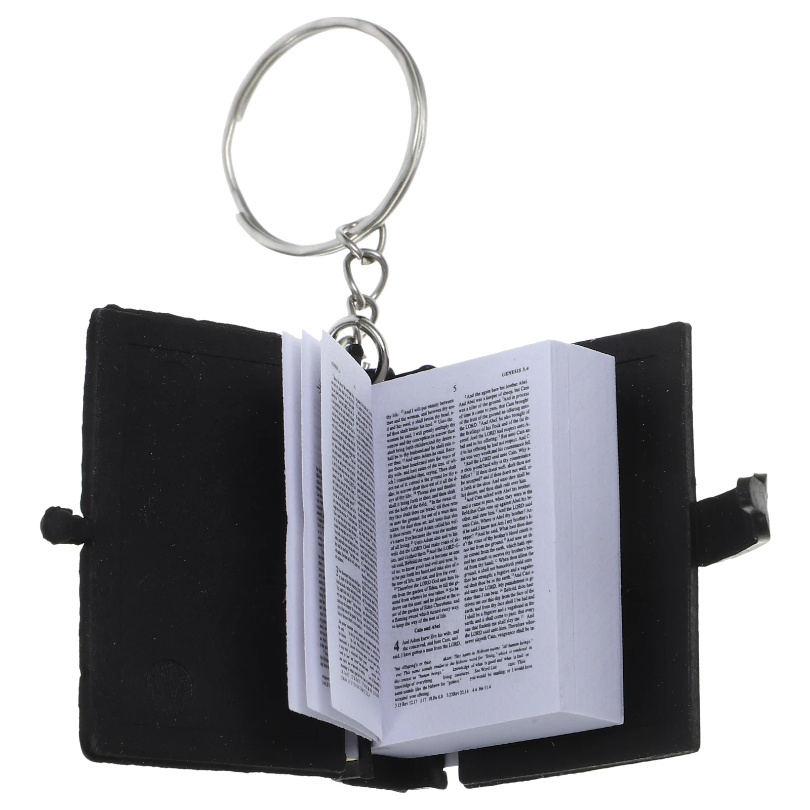 

10Pcs Bible Pendant Key Ring Miniature Book Keychain Religious Gifts Bag Purse Backpack Ornament Mini Bible Keychain