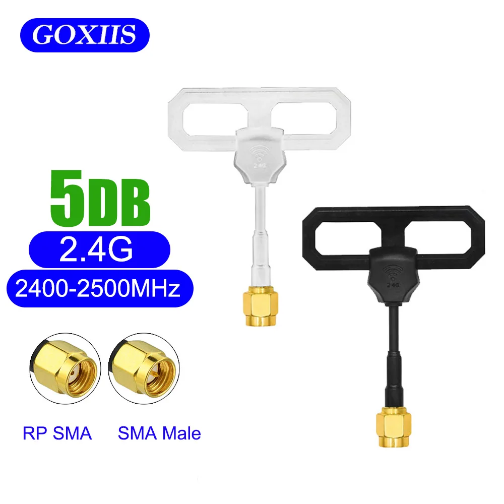 2.4G WiFi Antenna Omni Mini Lollipop Aerial RHCP Antenna High Gain 5Dbi FPV Transmitter/Receiver SMA/RP-SMA Male For RC Racing