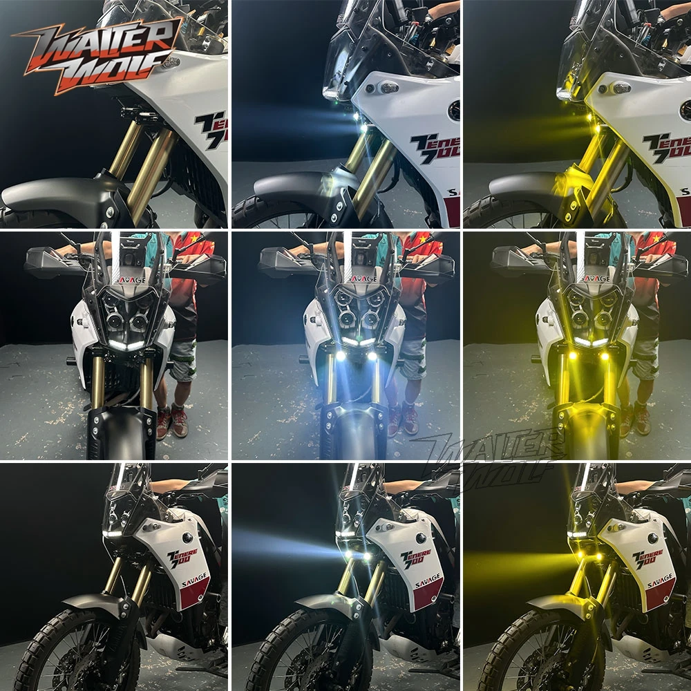 2025 2026 XTZ700 XTZ07 T7 LED عالية منخفضة شعاع الأضواء المصباح لياماها Tenere 700 2019-2024 الضباب ضوء النهار تشغيل أضواء #4